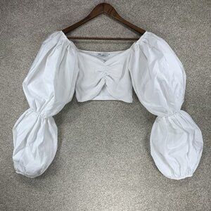 Zara M Cropped Puff Sleeve Top Fairy Core Ren Faire Coquette Pirate Cowgirl